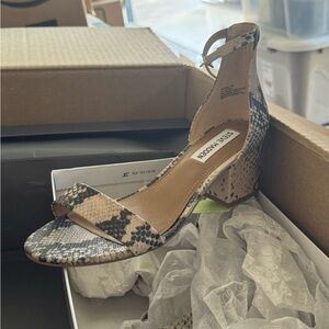 Steve Madden Snakeskin Heeled Sandals